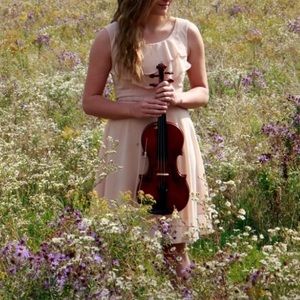 H&M blush a-line dress